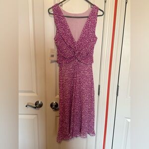 Liz Claiborne Pink Silk Leopard Dress